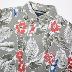 Aeropostale Mens Small Tropical Hawaiian Parrot Button Down Shirt